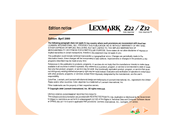 Lexmark 17F0070 - Z 22 Color Jetprinter Inkjet Printer User Manual