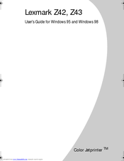 Lexmark Color Jetprinter Z43 User Manual
