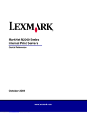 Lexmark MarkNet Quick Reference