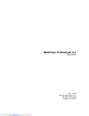 Lexmark MarkVision Professional Software Manual