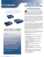 Linksys EZXS16W - EtherFast 10/100 Workgroup Switch Manuals | ManualsLib