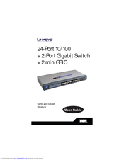 Linksys SR224G - Cisco - 10/100 Gigabit Switch Manuals | ManualsLib