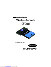 Linksys WCF11 - Wireless CompactFlash Card Type II User Manual