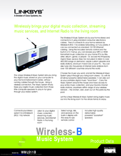 Linksys WMLS11B - Wireless-B Music System Network Audio Player Product Data