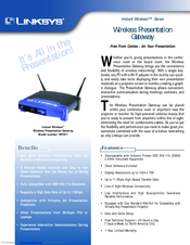 Linksys WPG11 Specifications