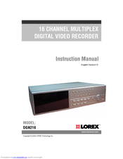 Lorex DGN216 Instruction Manual