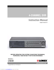 Lorex L154-81 Instruction Manual