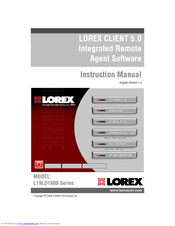 Lorex L19LD1600 Series Instruction Manual