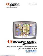 Lowrance Lowrance iWAY 500C Quick Start Manual
