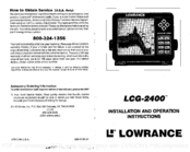 Lowrance LCG-2400 Install And Operation Instructions