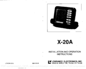 Lowrance X-20A Installation And Operation Instructions Manual