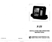 Lowrance X-25 Installation And Operation Instructions Manual