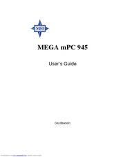 MSI MEGA MPC - MEGA - mPC 945 User Manual