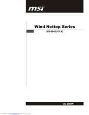 MSI Wind Nettop 100 - Wind Nettop 100 Desktop PC User Manual