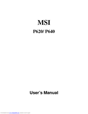 MSI P640 User Manual