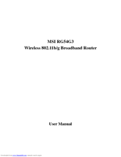 MSI RG-54G3 User Manual