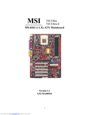 MSI 745 Ultra User Manual