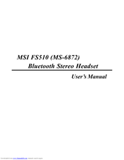 MSI MS-6872 User Manual