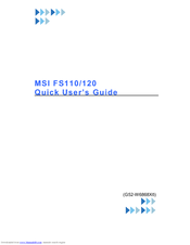 MSI FS120 Quick User Manual