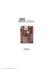 MSI K7N420 Pro G52-MA00470 User Manual