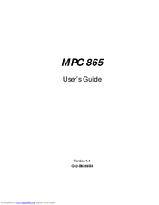 MSI MPC 865 User Manual