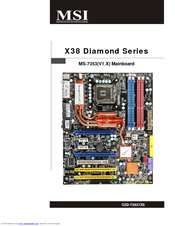 MSI X38 Diamond G52-73531X6 User Manual