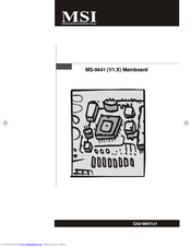 MSI MS-9641 User Manual