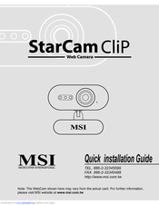 MSI StarCam Clip Quick Installation Manual