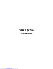 MSI VOX II - TV Tuner - USB User Manual