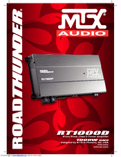 MTX RoadThunder RT1000D Owner's Manual