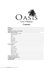 Oasis Oasis User Manual
