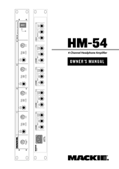 Mackie HM-54 User Manual