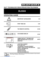 Marantz DL5500 Operating Manual