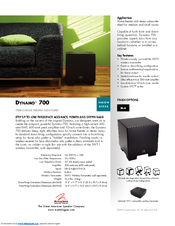 MartinLogan Dynamo 700 Brochure