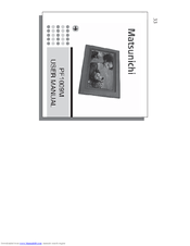 Matsunichi PhotoBlitz PF1009M User Manual