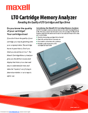 Maxell LTO-1 User Manual