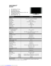 Maxent MX-26X3 Specification
