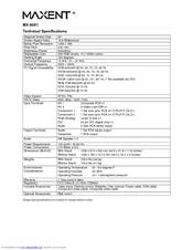 Maxent MX-50X1 Technical Specifications