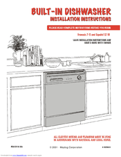 Maytag Jetclean III MDB3700AW Install Manual