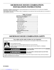 Maytag MMV1163D Installation Instructions Manual
