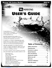 Maytag MAV9504EW User Manual