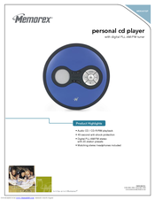 Memorex MD6441SP - MD CD Player Specifications