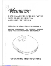 Memorex MD6446 Series Operating Instructions Manual
