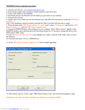 Memorex MMP8590 Firmware Upgrade Manual