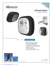Memorex MPD8601 - CD / MP3 Player Specifications