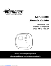 Memorex MPD8600 - Sports CD Player User Manual