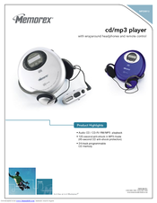 Memorex MPD8812 - CD / MP3 Player Specifications