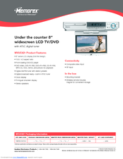 Memorex MVUC821 - DVD LCD TV Kitchen Clock Radio Specification Sheet