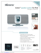 Memorex Mi1006 - iListen Speaker Sys Specifications
