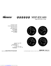 Memorex Sphere MSP-BX1600 Specifications